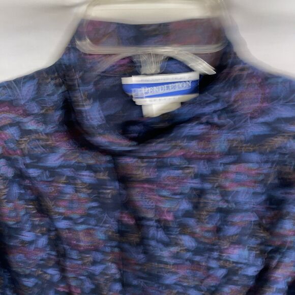 Pendleton Women’s Dressy Blouse Size 8 Petite Black Floral Going Out Party - Picture 3 of 12